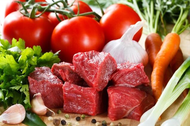 اللحوم والخضروات لنظام دوكان الغذائي